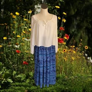 Y2K Blue Broom Skirt